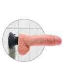8" Vibrating Cock with Balls  Light – Bild 5
