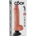10" Vibrating Cock with Balls  Light