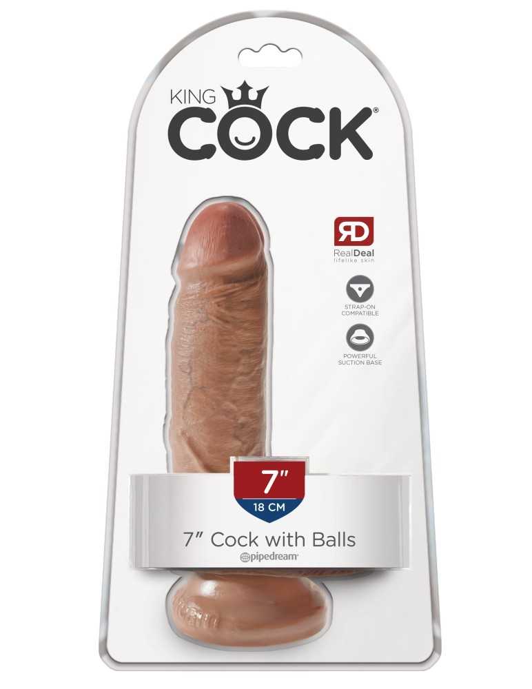 72028 7" Cock with Balls Tan – Bild 1
