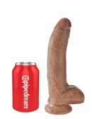 9" Cock with Balls  Tan – Bild 2