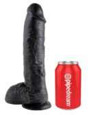 10" Cock with Balls  Black – Bild 3
