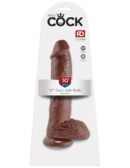 10" Cock with Balls  Brown