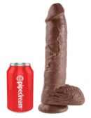 10" Cock with Balls  Brown – Bild 3