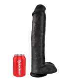 15" Cock with Balls  Black – Bild 2