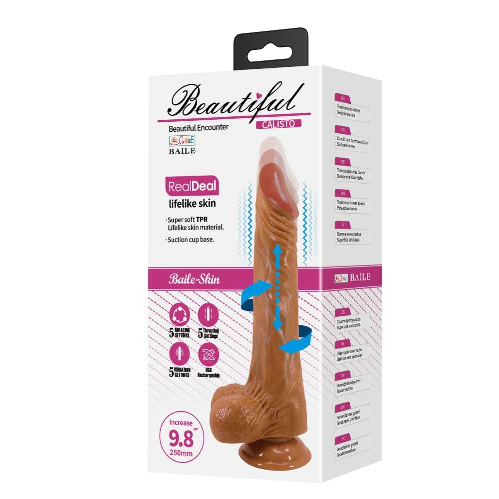72820 Beautiful Calisto 9,8" Vibrating Dildo – Bild 1