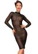 Classic dress made of elastic tulle - S