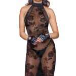 Midi tulle dress with velvet straps in the back - S