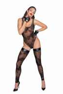 Tulle body with patterned flock embroidery - XL – Bild 4