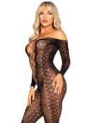 Crotchless, Footless Lingerie Bodystocking - Black O/S – Bild 2