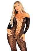 Crotchless, Footless Lingerie Bodystocking - Black O/S – Bild 4