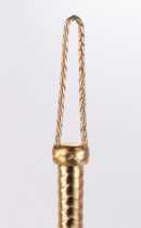 Flogger with Metallic Leather Handle and Suede Leather Tails Red 18" – Bild 2