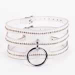 Designer Traingo Collar Made in Calf Softy Leather White