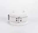Handcuff Design Made in Calf Softy Leather White