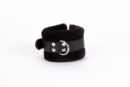 Handcuff Design Made in Calf Softy Leather and Puffed Fur Black – Bild 2