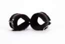 Handcuff Design Made in Calf Softy Leather and Puffed Fur Black – Bild 6