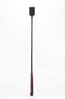 Nylon Stick with Neon Strip and Goat Kid Leather Handle Nubuck Leather Black