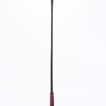 Nylon Stick with Neon Strip and Goat Kid Leather Handle Nubuck Leather Black