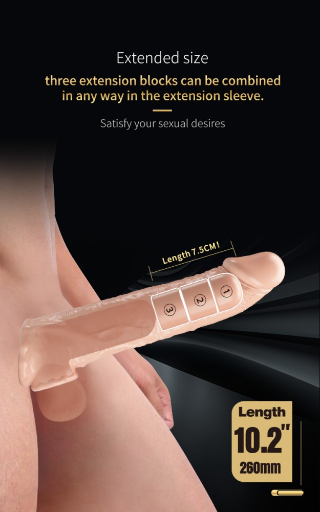 78532 Pretty Love Extension Penis Sleeve 10,2" Flesh – Bild 1
