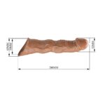 Pretty Love Extension Penis Sleeve 11" Brown